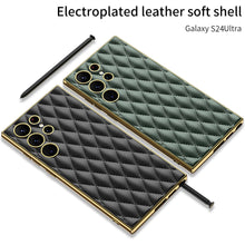 Load image into Gallery viewer, Electorplated Leather Soft Shell For Samsung Galaxy S24 S23 Ultra Plus