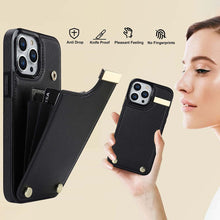 Load image into Gallery viewer, Luxurious Leather Card Holder Anti-fall Protective iPhone Case