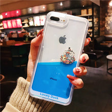 Load image into Gallery viewer, 2021 Cute Cartoon Dynamic Liquid Hard Shell Back Cover Case for iPhone 12 11 Pro MAX XS XR 7 8 Plus X Phone Cases Coque Fundas Capa