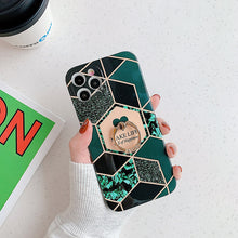 Load image into Gallery viewer, 2021 Love Electroplating Mosaic Marble Pattern Case For iPhone