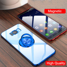 Load image into Gallery viewer, High Quality Electroplated Magnetic Car Holder Ring Case For Samsung