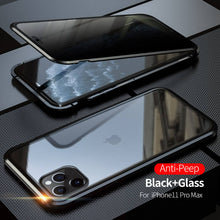 Load image into Gallery viewer, 2021 Double-Sided Protection Anti-Peep Tempered Glass iPhone Case