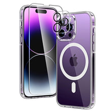 Load image into Gallery viewer, Magnetic Magsafe Clear Protective iPhone Case With Screen Protector Film & Lens Film - mycasety2023 Mycasety