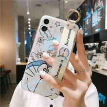 Load image into Gallery viewer, 2021 Lovely Jingle Cat Blu-ray Wristband Anti-fall Case For iPhone12 11 Pro Max Mini XR XS Max 7Plus 8Plus SE 2020