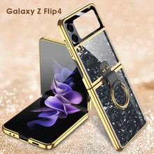Load image into Gallery viewer, Electroplating Ring Bracket Suitable For Samsung Galaxy Z Flip3/4 Case - mycasety2023 Mycasety