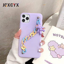 Load image into Gallery viewer, 2021 3D Rainbow Bracelet Bear Soft Phone Case For iPhone 12 Pro Max Mini 11 Pro 7 8 Plus X XS XR MAX SE 2020