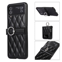 Load image into Gallery viewer, High-grade Rhombic Leather Ring Buckle For Samsung Galaxy Z Flip3/4 Case - mycasety2023 Mycasety
