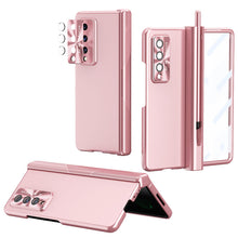 Load image into Gallery viewer, Luxury Magnetic Hinge Pen Holder Full Protection Case For Galaxy Z Fold 3/4/5/6/7 With Tempered Glass Film