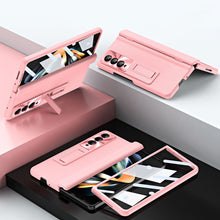 Load image into Gallery viewer, Central Axis With Pen Folding Anti-Fall Shell Film Integrated Leather Phone Case For Samsung Galaxy fold4 fold3 5G - mycasety2023 Mycasety