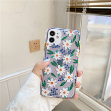 Load image into Gallery viewer, 2021 Luxury Flower Transparent Phone Case For iPhone 12 11 Pro Max 7 8 Plus X XR XS Max SE2020 Bumper Soft TPU Back Cover Coque Funda