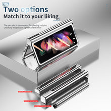 Load image into Gallery viewer, Transparent Electroplating S Pen Fold Edition Case for Samsung Galaxy Z Fold3 Fold4 With Back Tempered Glass