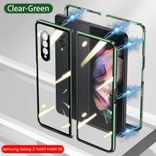 Load image into Gallery viewer, Samsung Galaxy Z Fold3 Fold4 Magnetic Double-Sided Protection Tempered Glass Aluminum Frame Phone Case