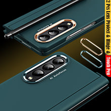 Load image into Gallery viewer, 2 Pcs Lens Ring for Samsung Z Fold 4 Hinge Case With Pen Slot Add Touch Pen for Galaxy Z Fold 4 5G