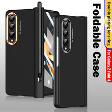 Load image into Gallery viewer, 2 Pcs Lens Ring for Samsung Z Fold 4 Hinge Case With Pen Slot Add Touch Pen for Galaxy Z Fold 4 5G