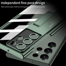 Load image into Gallery viewer, Magnetic Bracket Electroplated Soft Clear Phone Case For Samsung Galaxy S23 S22 Ultra Plus