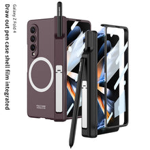 Load image into Gallery viewer, Magnetic Magsafe Wireless Charge Toughened Film Integrated Case With Bracket Pen Box For Samsung Galaxy Z Fold 4 5G