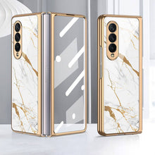 Load image into Gallery viewer, Tempered Glass Plating Case For Samsung Galaxy Z Fold 3 5G With Outer Screen Film