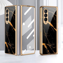 Load image into Gallery viewer, Tempered Glass Plating Case For Samsung Galaxy Z Fold 3 5G With Outer Screen Film