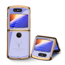 Load image into Gallery viewer, Luxury Plating Fold Case Plexiglass Pattern Shockproof Edge Cover For Motorola Moto Razr 5G