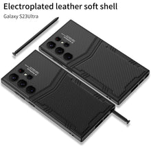 Load image into Gallery viewer, Electroplated Leather Phone Case For Samsung Galaxy S23 Ultra Plus - {{ shop_name}} varyfun
