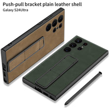 Load image into Gallery viewer, Frosted Leather Protective Phone Case With Invisible Holder For Samsung Galaxy S24 S23 Ultra Plus