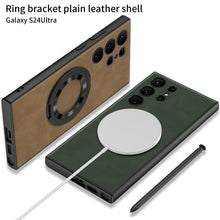 Load image into Gallery viewer, Leather Magnetic Bracket Protective Phone Case For Samsung Galaxy S24 S23 Ultra Plus