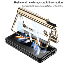Load image into Gallery viewer, Magnetic Magsafe Wireless Charge Electroplated Pen Box Bracket Phone Case For Samsung Galaxy Z Fold 4 5G