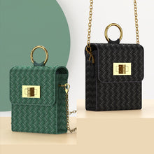 Load image into Gallery viewer, Luxury Leather Mini Phone Bag with Gold Chain For Samsung Galaxy Z Flip5 Flip4 Flip3