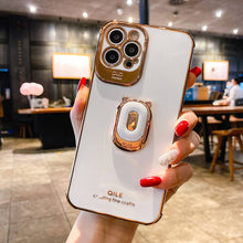 Load image into Gallery viewer, Luxury Electroplating Stand Ring Holder Phone Case With Finger Ring for iPhone 12 Pro MAX 11 Pro XS XR X SE 6 6s 7 8 Plus 12Mini - VooChoice
