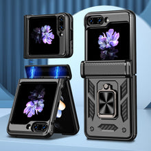 Load image into Gallery viewer, Armor Hinge Heavy Duty Full-Body Rugged Protective Case for Samsung Galaxy Z Flip4 5G With 360°Ring Magnetic Kickstand(Pre-sell) - mycasety2023 Mycasety