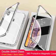 Load image into Gallery viewer, Magnetic Double Sided Tempered Glass Case For iPhone