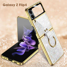 Load image into Gallery viewer, Electroplating Ring Bracket Suitable For Samsung Galaxy Z Flip3/4 Case - mycasety2023 Mycasety