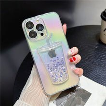 Load image into Gallery viewer, Ins Gradient Milk Tea Quicksand Cup iPhone Case - mycasety2023 Mycasety