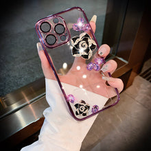 Load image into Gallery viewer, Luxury Camellia Transparent iPhone case with Lens Film - mycasety2023 Mycasety