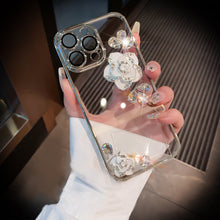Load image into Gallery viewer, Luxury Camellia Transparent iPhone case with Lens Film - mycasety2023 Mycasety
