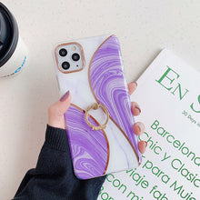 Load image into Gallery viewer, 2021 Fashion Electroplating Ring Stand Case For iPhone