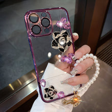 Load image into Gallery viewer, Luxury Camellia Transparent iPhone case with Lens Film - mycasety2023 Mycasety