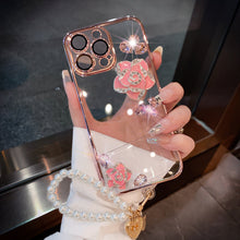 Load image into Gallery viewer, Luxury Camellia Transparent iPhone case with Lens Film - mycasety2023 Mycasety