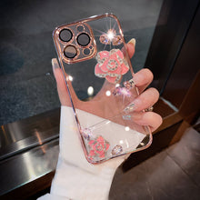 Load image into Gallery viewer, Luxury Camellia Transparent iPhone case with Lens Film - mycasety2023 Mycasety