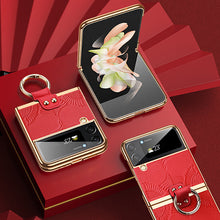 Load image into Gallery viewer, Genuine Leather Folding Phone Case For Samsung Galaxy Z Flip 5/4/3 - mycasety2023 Mycasety