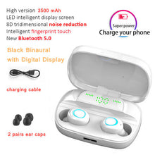 Load image into Gallery viewer, Hembeer Bluetooth Wireless Headphones with Microphone 3500mah Waterproof Earphones HIFI Stereo Noise Cancelling Earbud