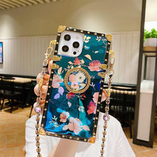 Load image into Gallery viewer, Vintage Fashion Rose Ring Gold Chain Phone Case For Samsung & iPhone