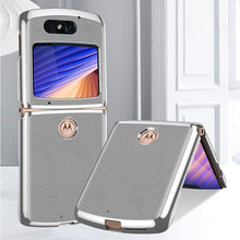 Load image into Gallery viewer, Luxury Plating Fold Case Plexiglass Pattern Shockproof Edge Cover For Motorola Moto Razr 5G