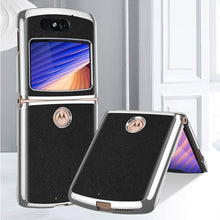 Load image into Gallery viewer, Luxury Plating Fold Case Plexiglass Pattern Shockproof Edge Cover For Motorola Moto Razr 5G