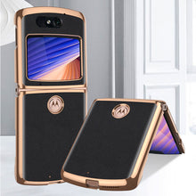 Load image into Gallery viewer, Luxury Plating Fold Case Plexiglass Pattern Shockproof Edge Cover For Motorola Moto Razr 5G