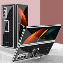 Load image into Gallery viewer, Luxury Plating Glass Case Anti-knock Protective Hard Edge Cover For Samsung Galaxy Z Fold 2 5G