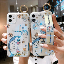 Load image into Gallery viewer, 2021 Lovely Jingle Cat Blu-ray Wristband Anti-fall Case For iPhone12 11 Pro Max Mini XR XS Max 7Plus 8Plus SE 2020