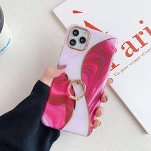 Load image into Gallery viewer, 2021 Fashion Electroplating Ring Stand Case For iPhone