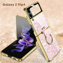 Load image into Gallery viewer, Electroplating Ring Bracket Suitable For Samsung Galaxy Z Flip3/4 Case - mycasety2023 Mycasety