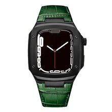 Load image into Gallery viewer, Luxury Metal Case Leather Strap For Apple Watch Series 40/41/44/45 mm - mycasety2023 Mycasety